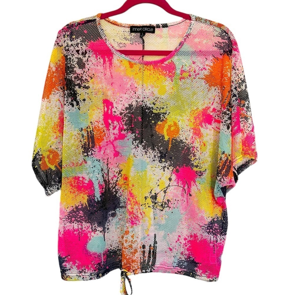 Inner Circle Size Large Multi Color Mesh Top w/Bottom Drawstring